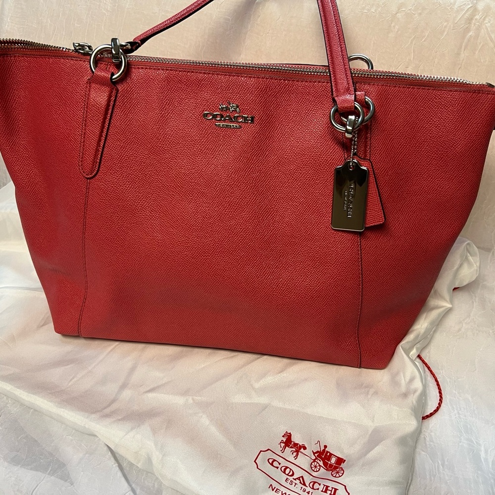 Coach leather tote